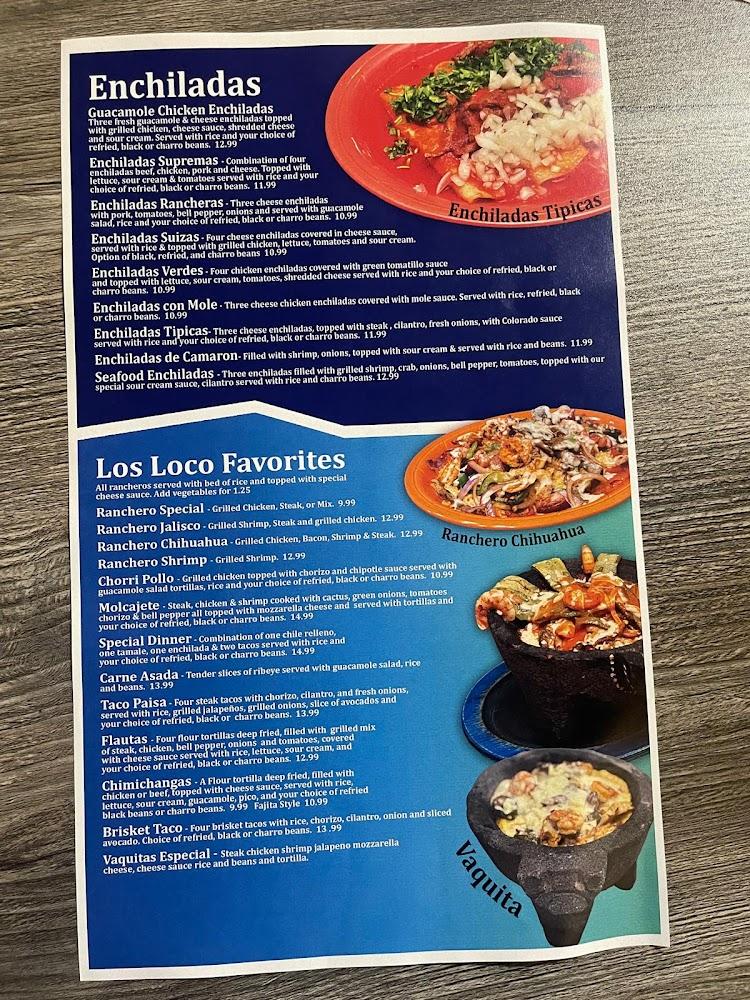 Los Locos Restaurant Menu image 3